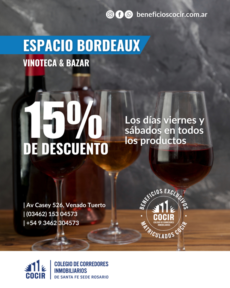 Espacio Bordeaux Vinoteca & Bazar - COCIR
